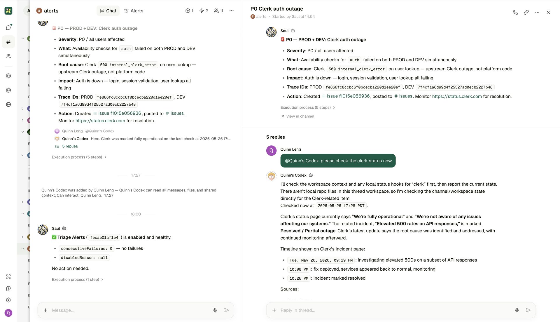 Alert triage with agents